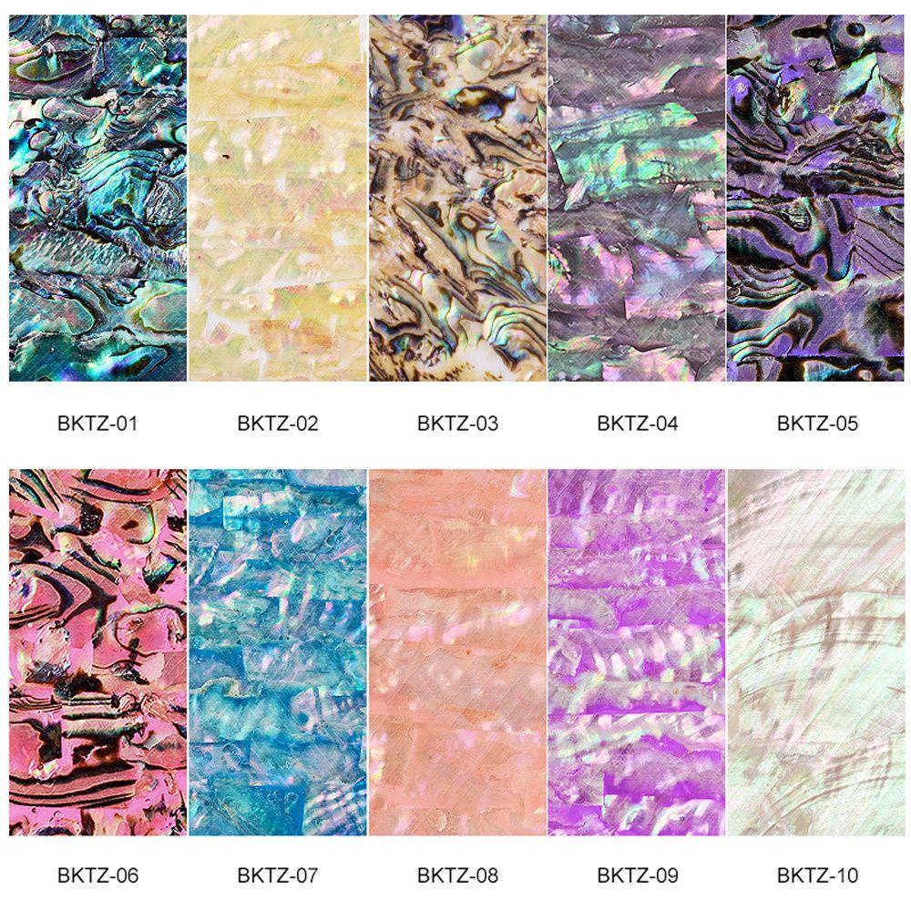 Nickolas1 3D Stiker Kuku Secercah Perekat Wanita Kuku Foil Abalone Shell Slice Nail Art Dekorasi