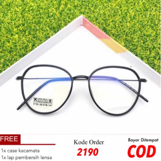 FRAME KACAMATA ANTI RADIASI  2190 MINUS PHOTOCHROMIC BLUERAY MURAH