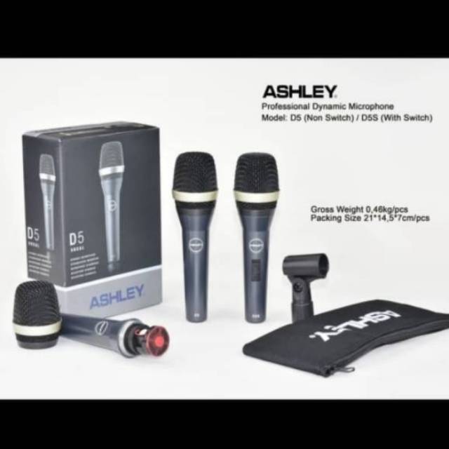 MIC ASHLEY D5/D5S MICROPHONE KABEL ASHLEY original