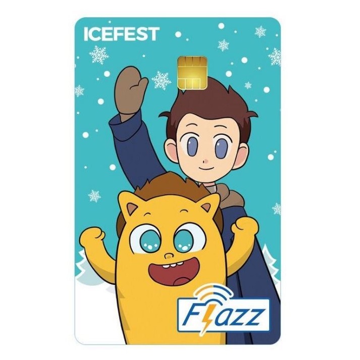 Kartu eTOLL Flazz BCA Gen2 / Gen 2 Limited Edition Ice Festival ICEFEST 2019 ORI /Like eTOLL eMONEY Tapcash or Brizzi