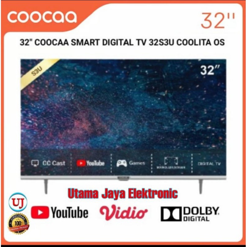 LED TV Coocaa 32S3U 32 inch Digital Smart TV Garansi Resmi