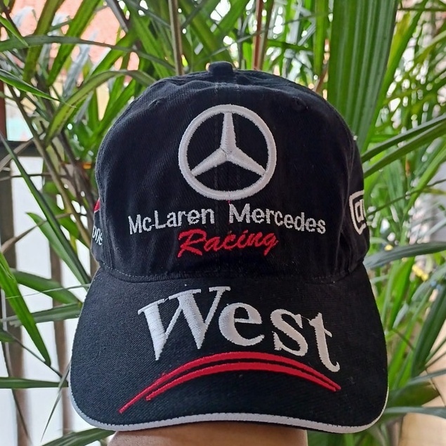 PROMO Topi Karakter Balap WEST Mc Laren / Bordir /Hitam bisa (COD)