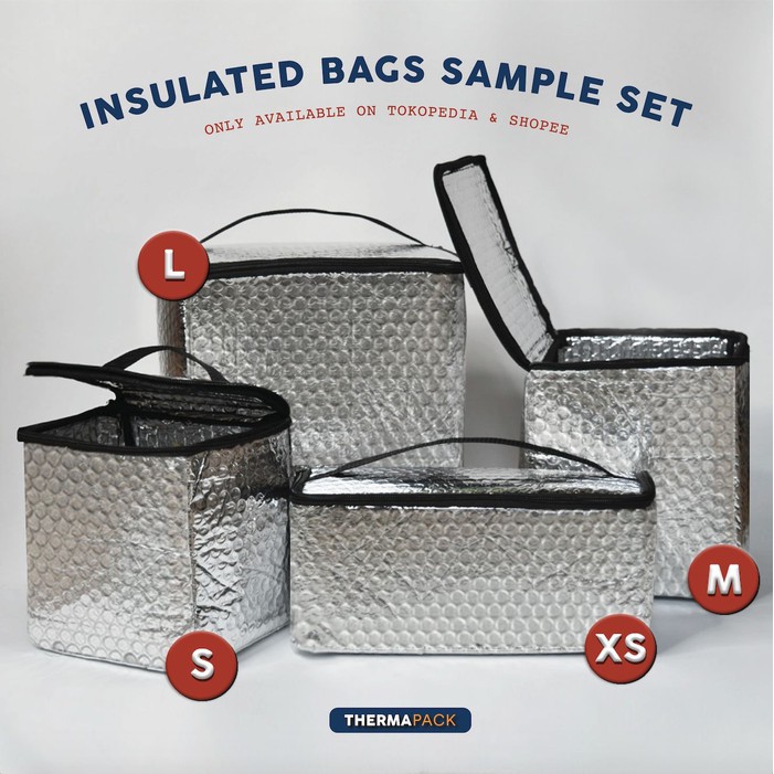 ThermaPack Insulated Bag Sample Set | Tas Aluminium Cooler Bag - 4 Pcs