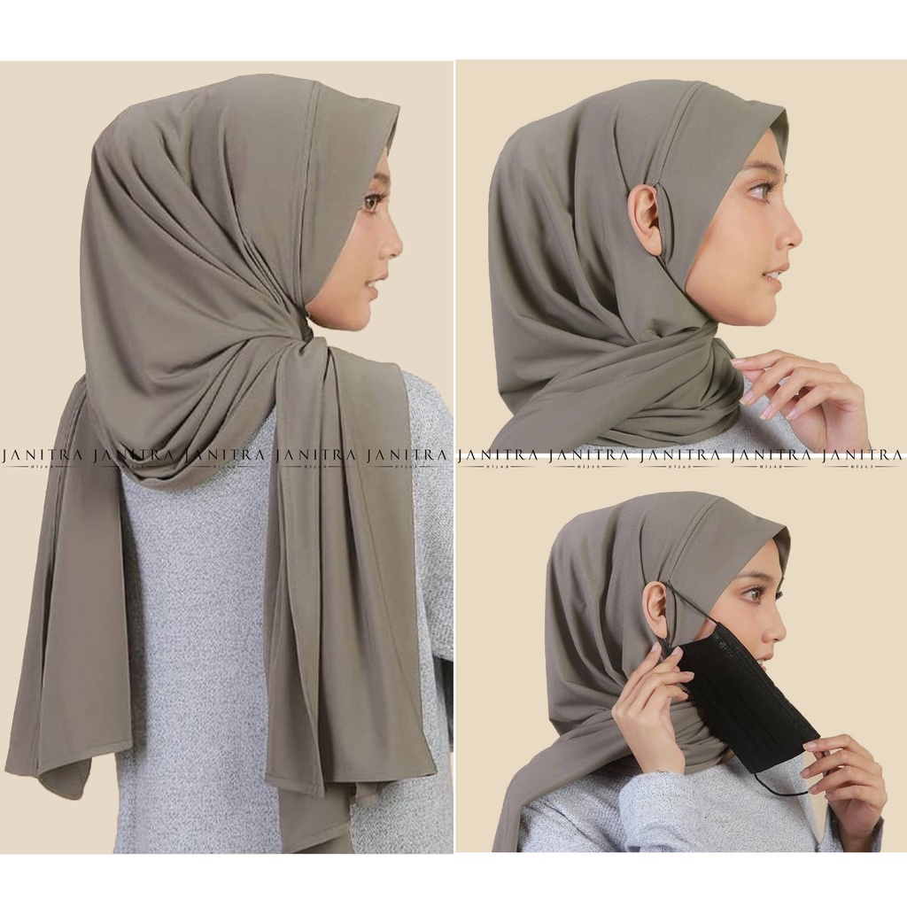 Pashmina Instan Jersey New Normal Series | Pashmina Lubang Telinga-2
