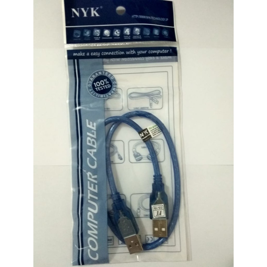 kabel male to male pendek NYK / kabel usb male 50cm NYK