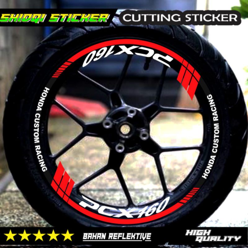 Stiker pcx 160 Sticker velk Sticker velg motor honda pcx 160 otomotif lis velk list velg variasi mot