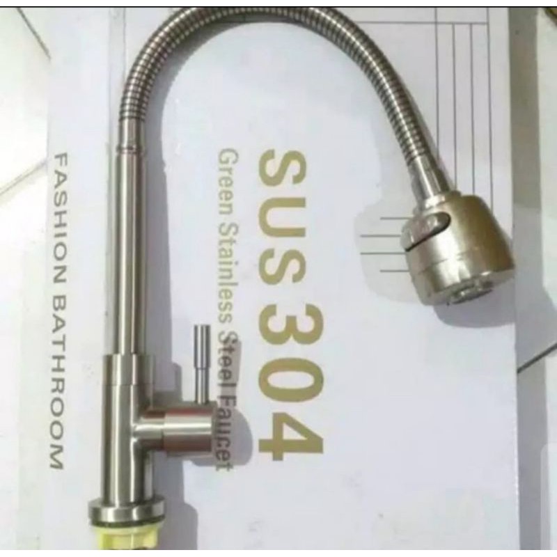 Kran cuci piring / kran sink tanam meja stainless/Flexible model Toto