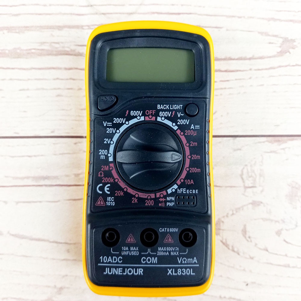 Mini Digital Multimeter AC/DC Voltage Tester - XL830L - Black