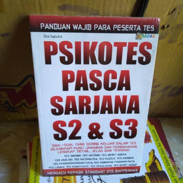 

buku psikotes pasca sarjana