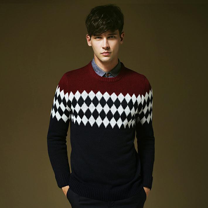 Tokomilkan - Sweater Rajut Halus Pria Motif  Joe Tribal