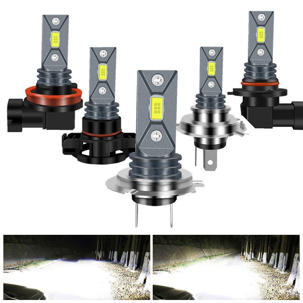 Populer Lampu Kabut Mobil 2Pcs Hi/Low Kit Beam LED Super Terang H8 H7 H11 H4 9005 9006 DRL