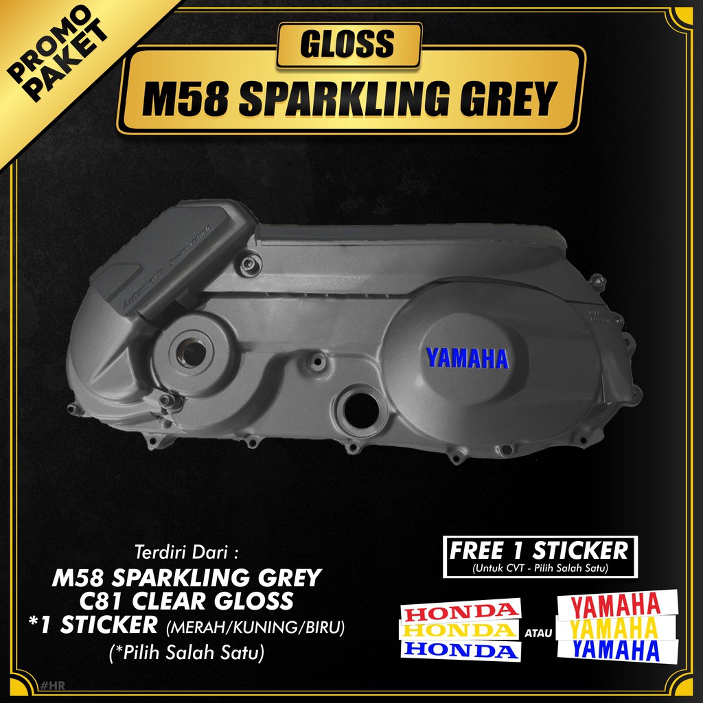 Paket CVT M58 Sparkling Grey + FREE Sticker CVT / Sapporo Ultimate/Cat Spray Semprot Aerosol Terbaik