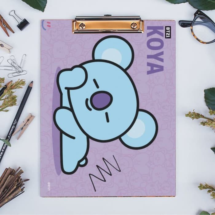 

Papan Ujian / Clipboard BT21 BTS K-Pop Bebas Custom