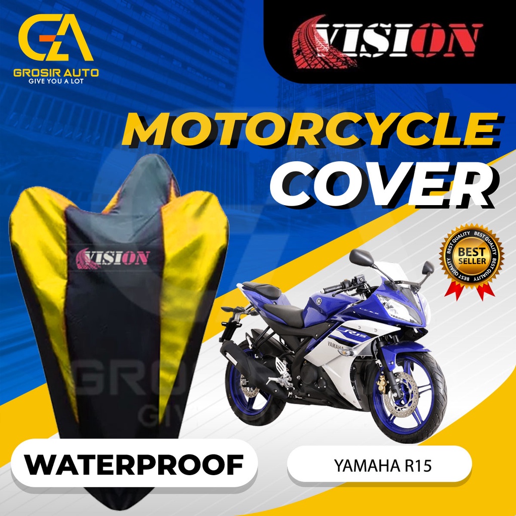 Sarung Motor R15  Antiair Vision / Cover Selimut Penutup Sarung Mantel Motor Vision