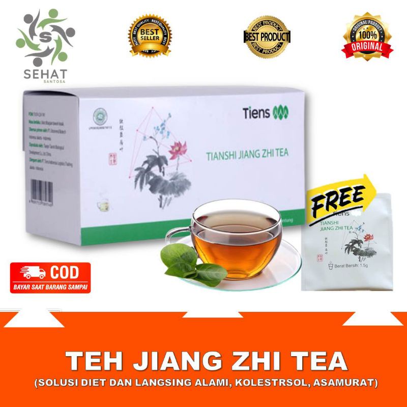JIANG ZHI TEA | TEH HERBAL SOLUSI CEPAT PENURUN BERAT BADAN AMPUH BPOM | DIET DETOX AMAN EXTRA SLIM 