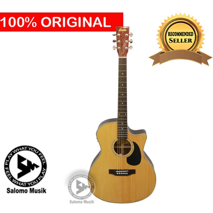 Gitar Akustik Elektrik Delta DA300CE Top Solid
