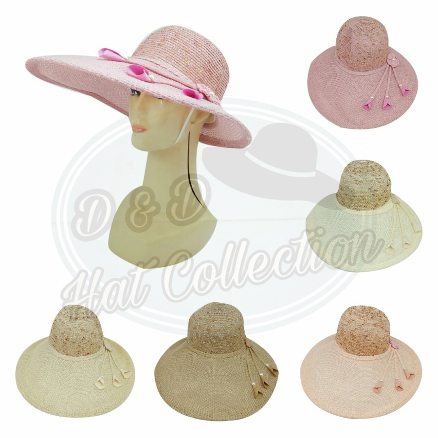 Topi caddy Golf Rajut Brim Depan Lebar Topi Pantai Wanita
