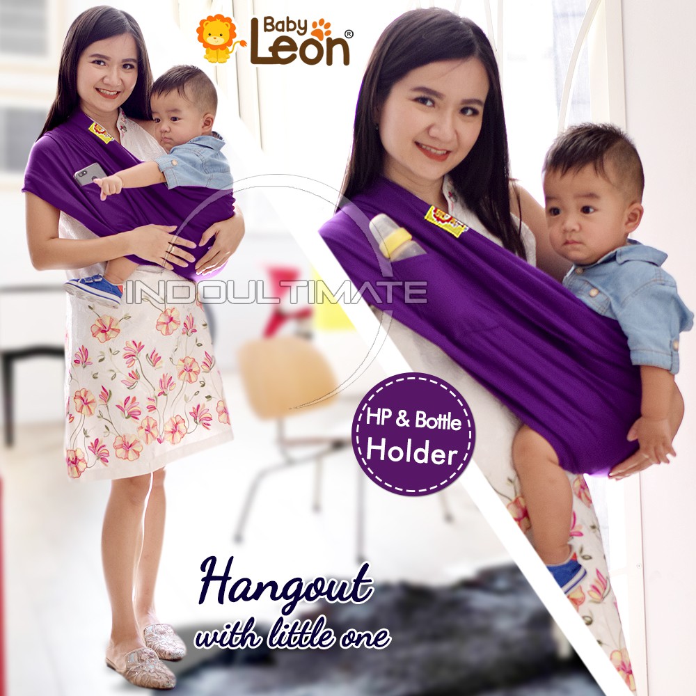 BABY LEON Gendongan Bayi Kaos BY44-PURPLE / Gendongan kaos Geos gendongan bayi baby murah