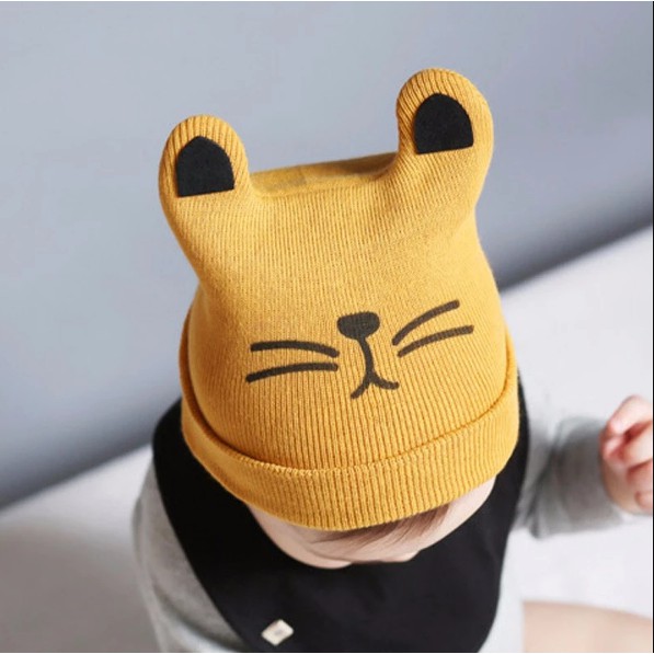 Topi Anak Model Kupluk Kucing Trendy Fashion Bayi Unisex Laki-laki dan Perempuan Model Korea Jepang