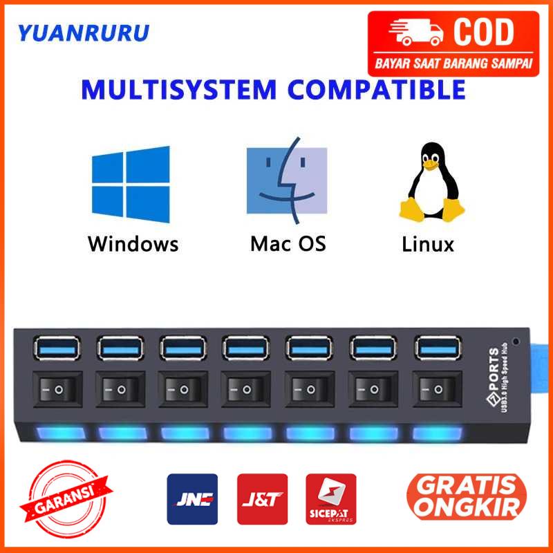 USB Hub 7 Port USB 3.0 High Speed Extender YRR445