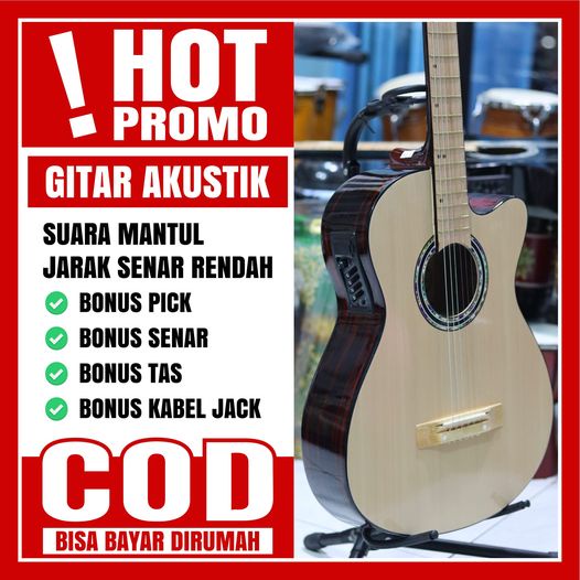 Gitar Akustik Elektrik Bisa Colok Listrik Kapok Tanam Besi Murah
