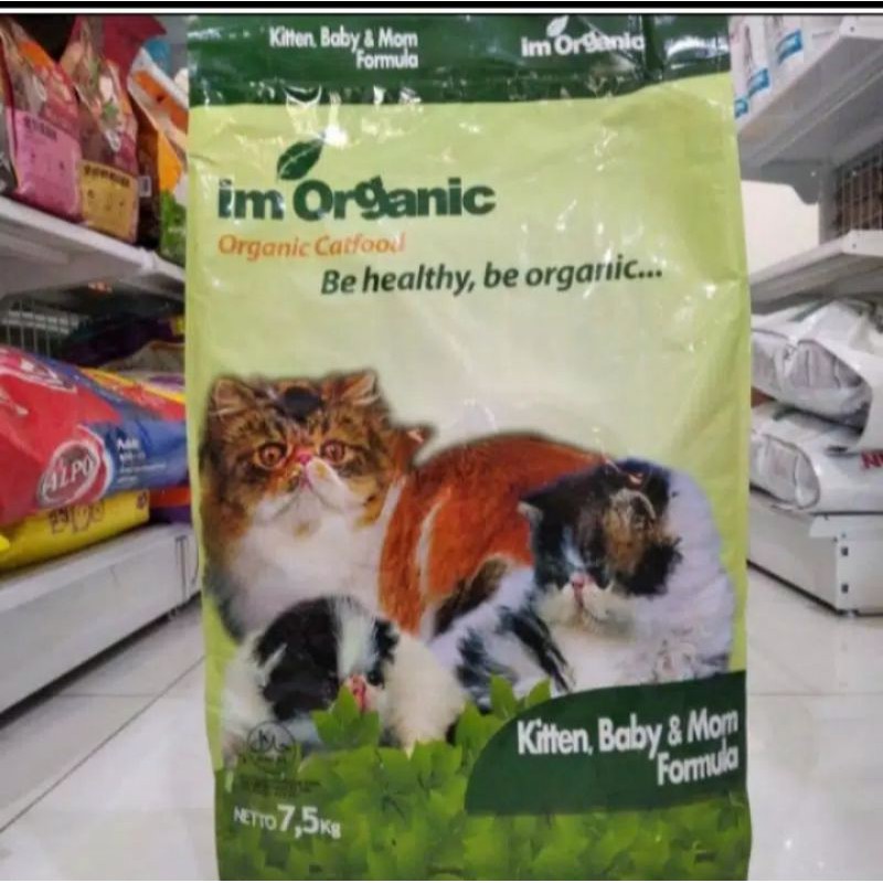 ekspedisi im organic kitten baby mom 7,5kg frespack makanan kucing dry food