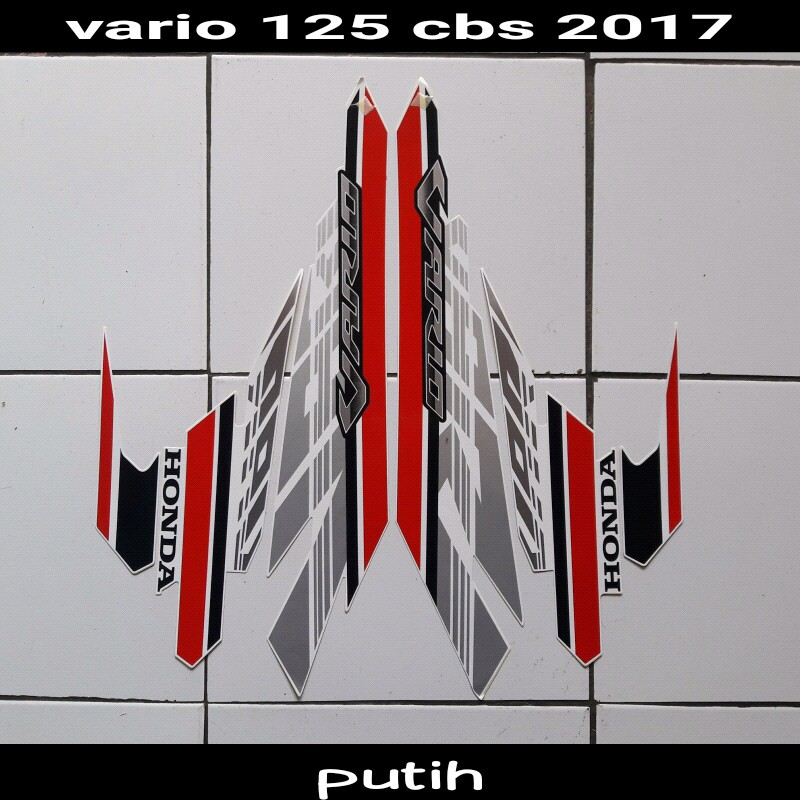 stiker motor vario 125 2017 putih