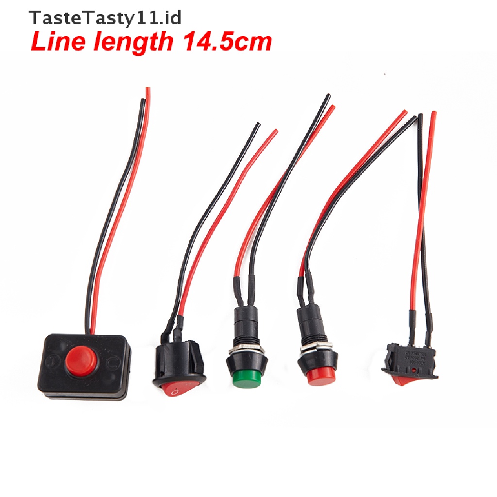 【TasteTasty】 Push Button Switch Waterproof Small Car Circuit Wire Mini Boat Round Wire .