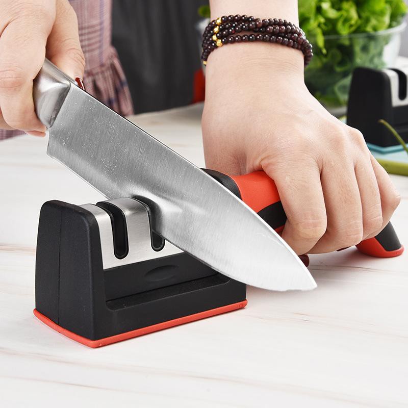 [BISA COD] Alat Pengasah Pisau Gunting Dapur 3 Kepala Garis Asahan Penajam Pisau Penajam swift sharp Knife Sharpene