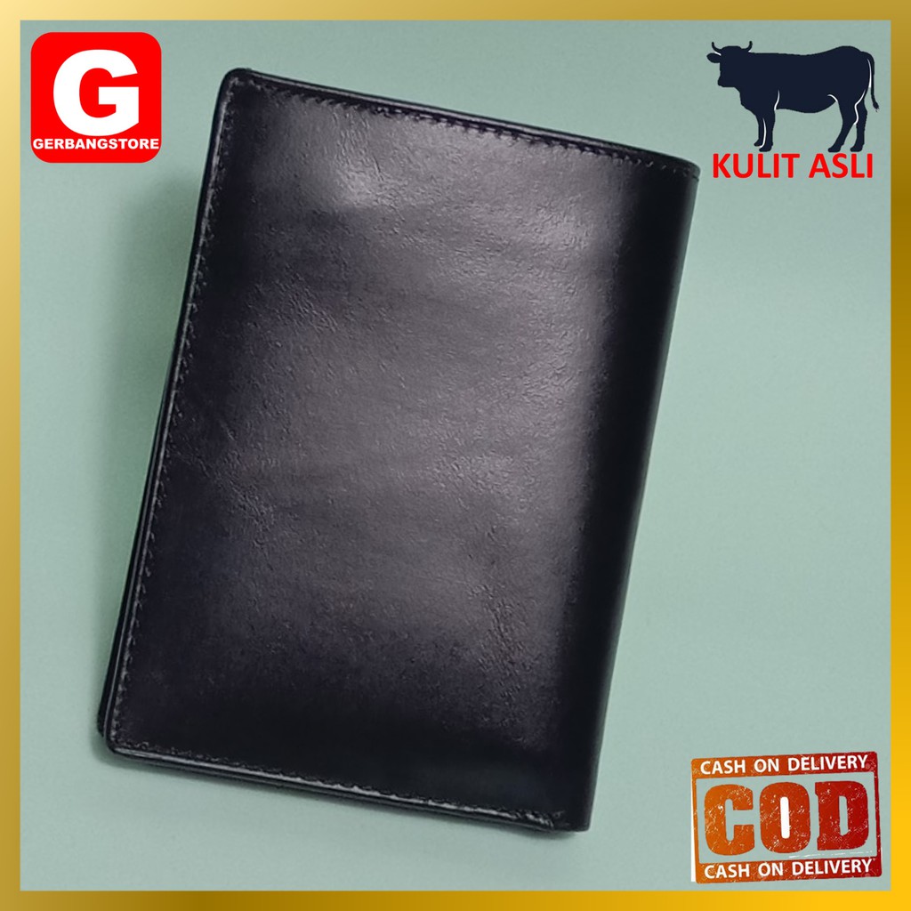 Dompet Pria Kulit Asli Sapi Jenis Pull Up Model Lipat Kartu Banyak  [3/4 Pull Up]