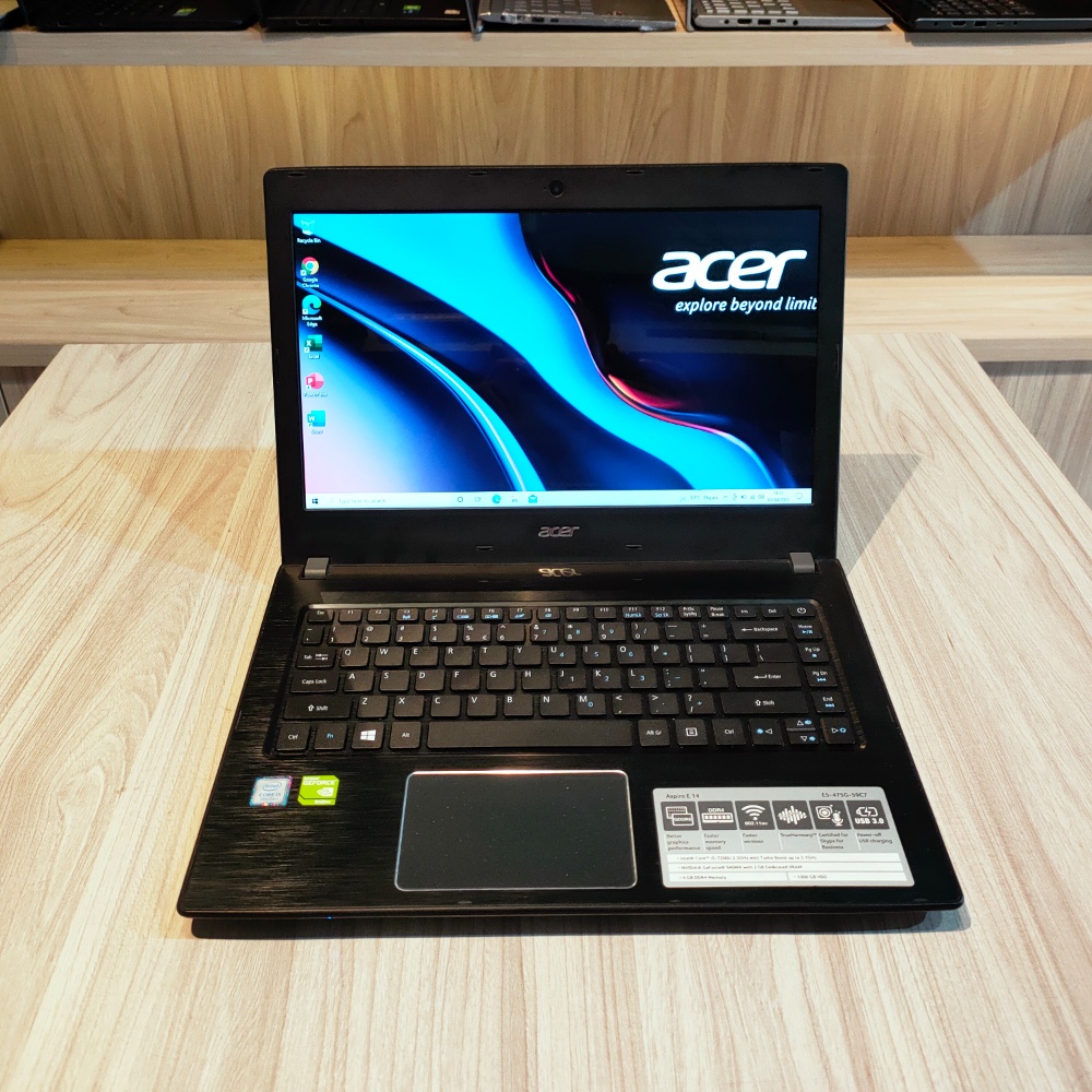 Jual Laptop ACER Aspire E 14 E5-475G-59C7 - Hitam (Core i5-7200U) RAM