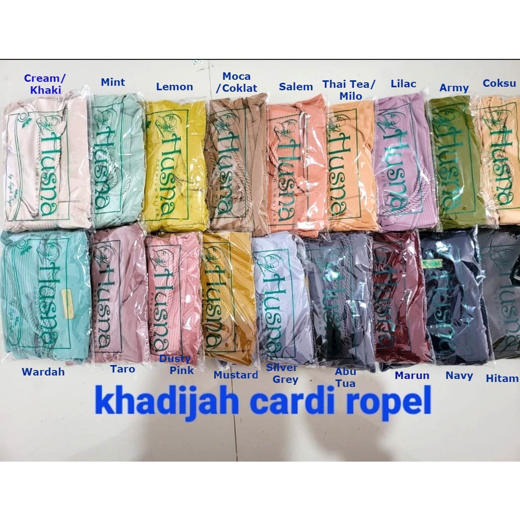 Terbaru Husna Hijab Sport khadijah Cardi Ropel Jersey Premium Zara