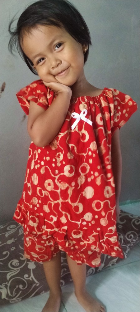 Setelan Anak/baju Tidur/baju Santai/baju Harian Anak/batik Anak/babydoll/stelan Usia 2 - 3,5 Tahun