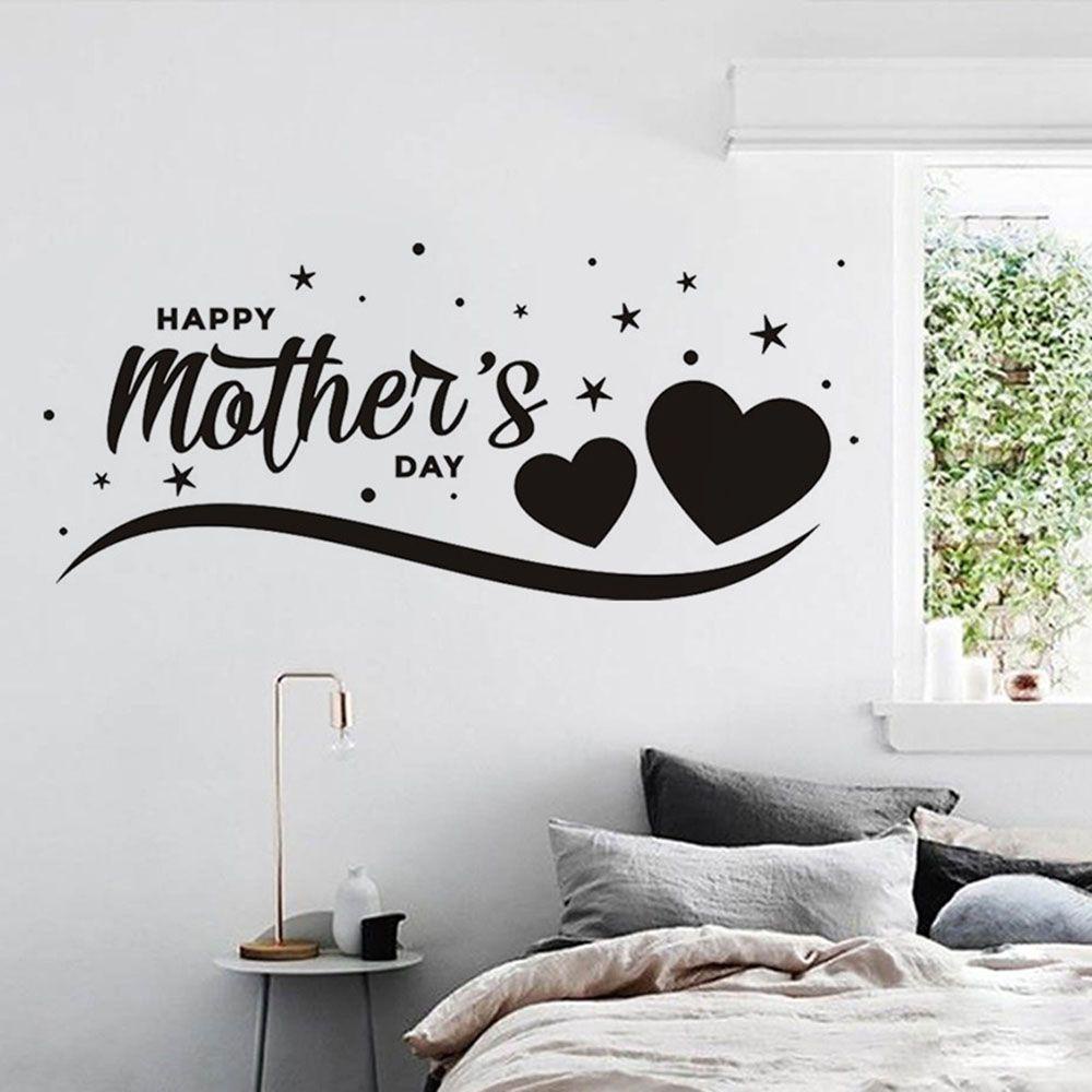 Nanas Happy Mother's Day Dekorasi Rumah Kamar Tidur Self Adhesive Wall Decor