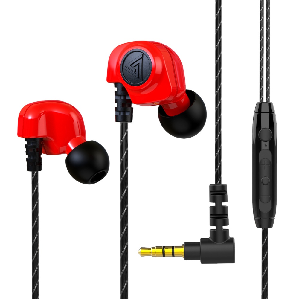 Qkz Sk5 Earphone In Ear Dinamis Heavy Bass Dengan Mic Untuk Olahraga / Lari / Dj