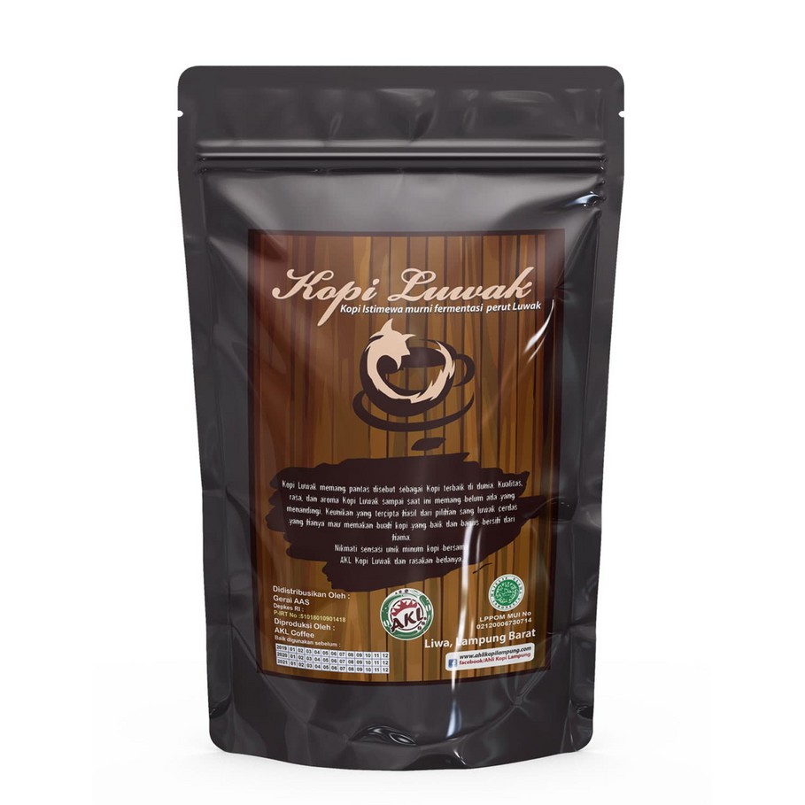 

Kopi Luwak Lampung Barat Robusta Lambar AKL 250 gram - Biji Kopi/kopi Bubuk