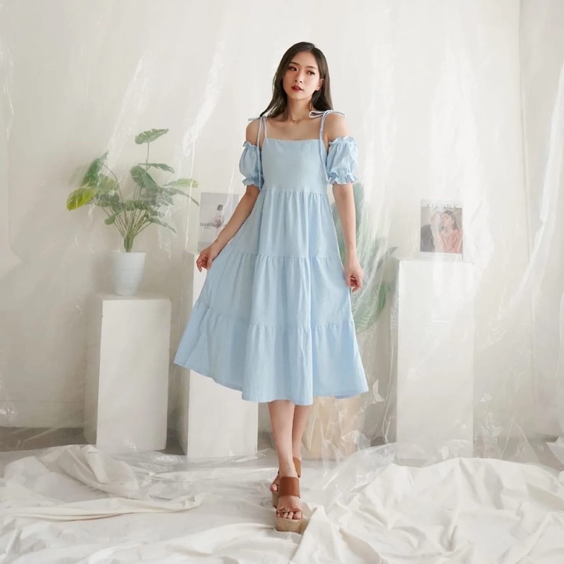 fashion dress korea / korea dress basic / midi dress korea