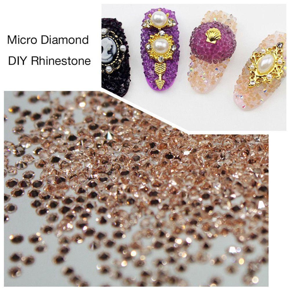 Suyo 1440pcs/bag 1.1mm Kuku Mikro Berlian Imitasi Wanita Kecantikan DIY Dekorasi Kuku Perhiasan Manicure Decor