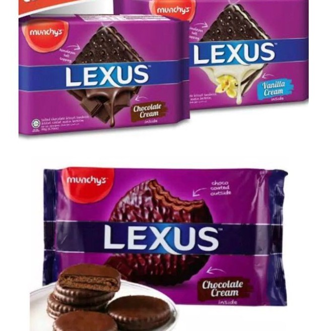 

Lexus Biscuit / Munchy's / Munchys Lexus Chocolate cream / biskuit krim coklat / lexus coklat bundar