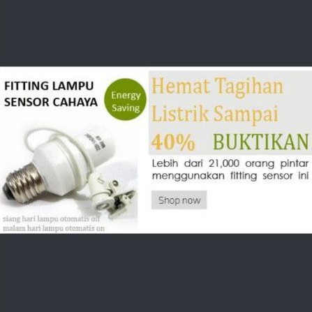 Fiting lampu sensor Fiting otomatis siang malam