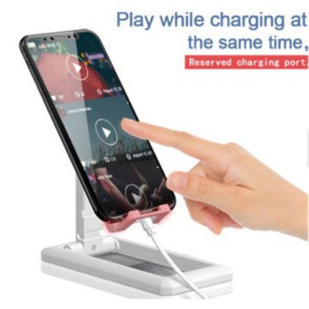 Holder Hp Desktop Srand Folding Mobile Phone Stand - khusus buat HP kecil Tidak untuk Tablet-Ipad