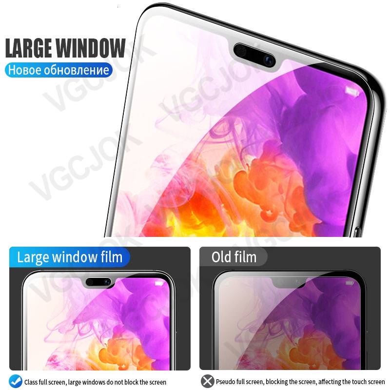 9D Protective Glass On For Huawei P20 Pro P10 Lite Plus Screen Protector Glass P30 P40 Lite E P Smart 2019 Tempered Glass Film