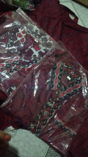 ( Couple Keluarga ) Batik Couple Keluarga Sania Ruffle Ori Ndoro Jowi Dnt - Mega