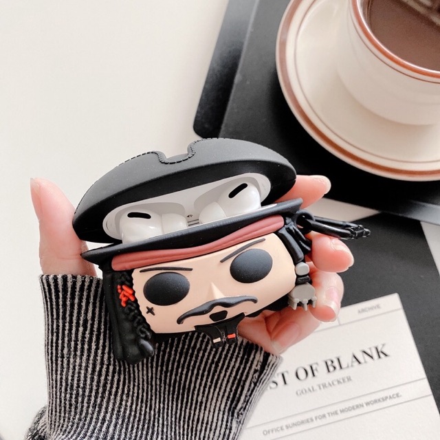 Case airpods Pro BajakLaut pirates lucu unik karakter JAck SPARROW JOHNY deep AIRPODS CASE 1 2 READy