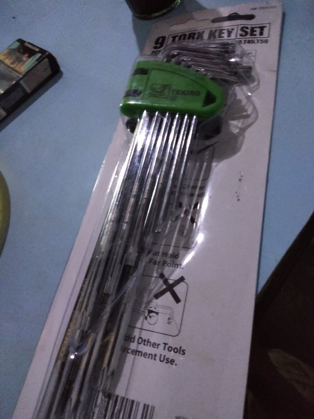 Kunci L Bintang Tekiro Non Lubang - Torx Key Set 9 Pcs