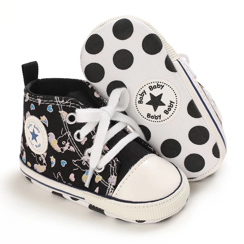 Sepatu Bayi Perempuan Laki Laki Import Premium Sepatu Baby Fashion Motif Converse Sepatu Prewalker Anak Bayi Kualitas Premium Import Usia 0 - 18 Bulan