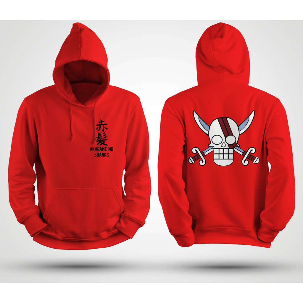 jaket hoodie AKAGAMI NO SHANKS L-XL banyak warna jaket one piece jaket onepiece jaket anime