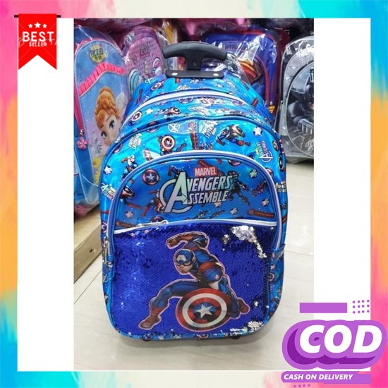 Promo Terbaik Tas Sd Trolley Dorong Gambar Anak Perempuan Kuda Pony Li Tas Trolley Sd Sequin Usap Ho