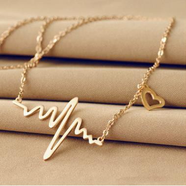 gaya korea Heartbeat Lady Fashion Kalung