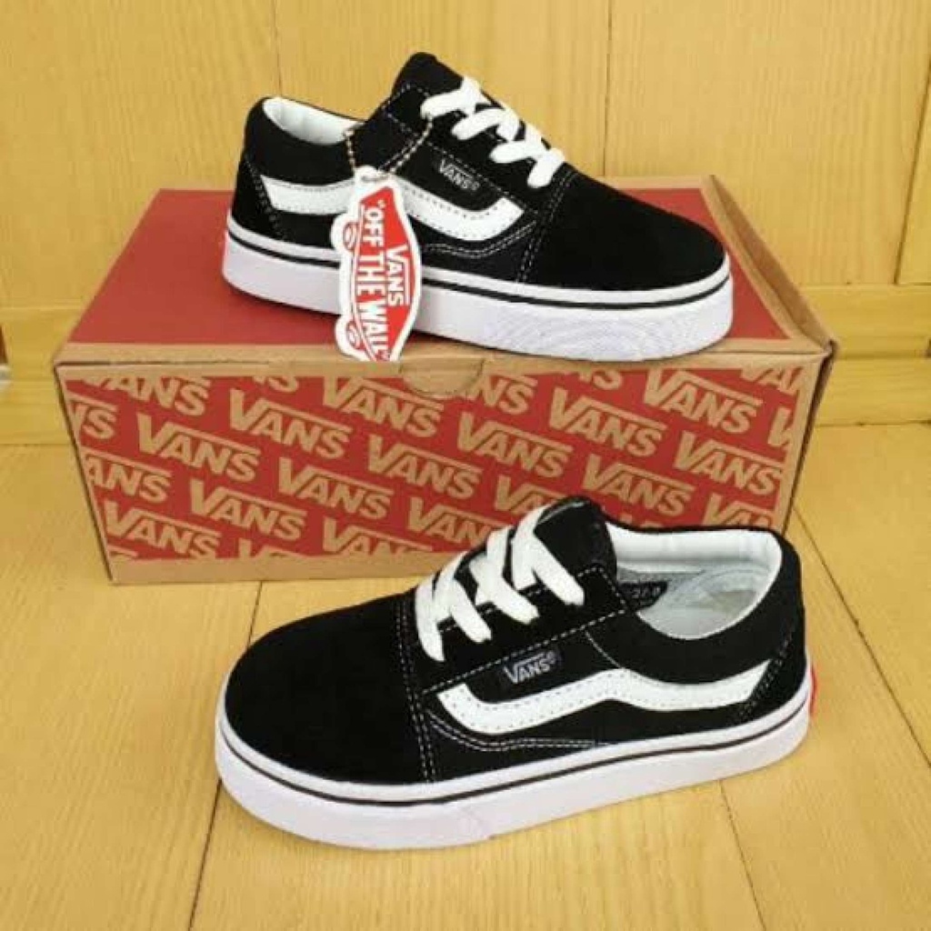 Sepatu Sneakers Sekolah Anak Laki Laki Perempuan Vans Old Skool Classic Umur 1 2 3 4 5 6 Tahun